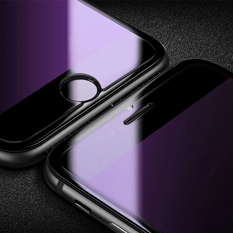 Закаленное стекло 9H с защитой от синего света для iPhone 6 6s 7 8 Plus SE 2020 X XR XS 11 Pro Max
