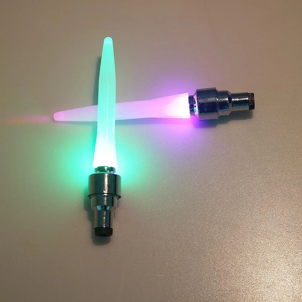 

1Pair Bicycle Wheel Tyre Tire Valve Cap Multicolor LED Light Within Battery Bike Tire Light Valve Stem Lamp Bicycle Accessories