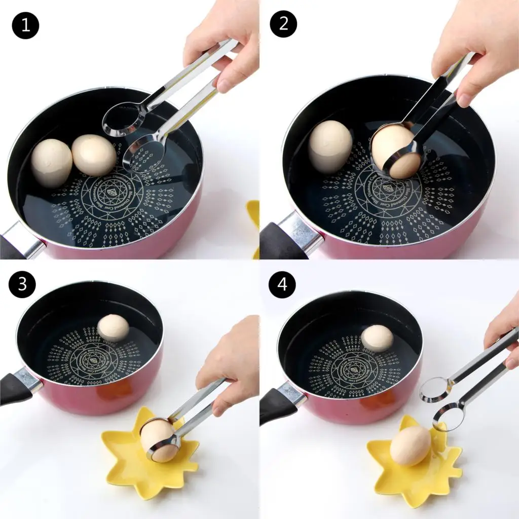 Зажим для яиц картофель клип пищевые щипцы для десерта сервировка салата барбекю щипцы из нержавеющей стали Клип Творческое яйцо Tong RQX
