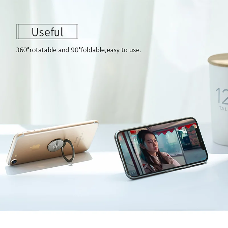 USAMS Ultra thin Ring Holder Finger Ring 360 Degree Rotation Car Phone Holder Mobile Phone Holder Stand For iPhone X XR Samsung USAMS Ultra thin Ring Holder Finger Ring 360 Degree Rotation Car Phone Holder Mobile Phone Holder Stand For iPhone X XR Samsung