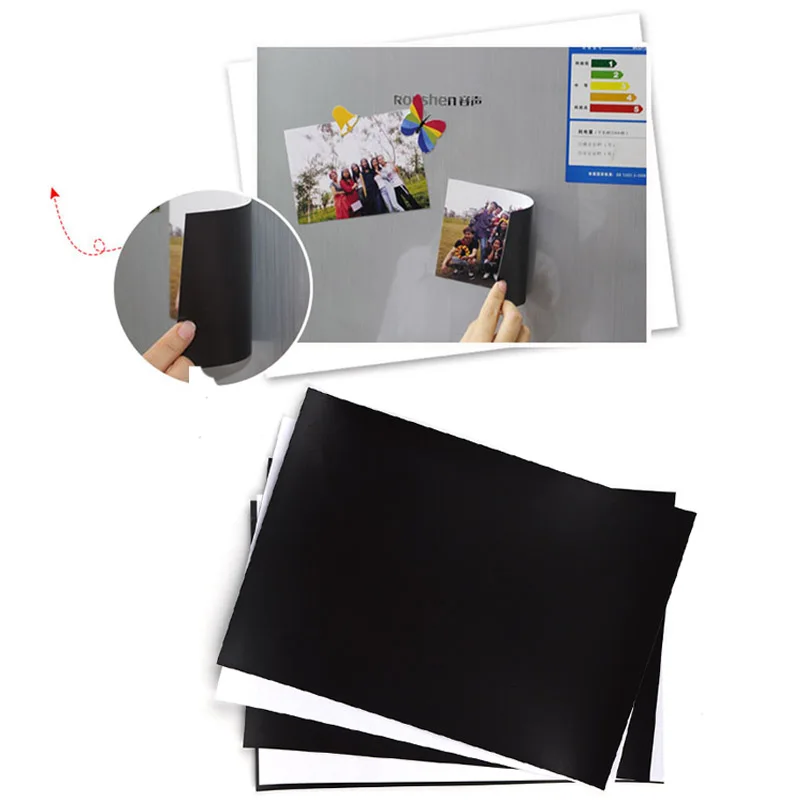 A4 5sheets Flexible Self Adhesive Soft Rubber Magnetic Sheet Board 0.5mm  For Diy Art Photo Spellbinder Dies/craft 297x210x0.5mm - Magnetic Materials  - AliExpress