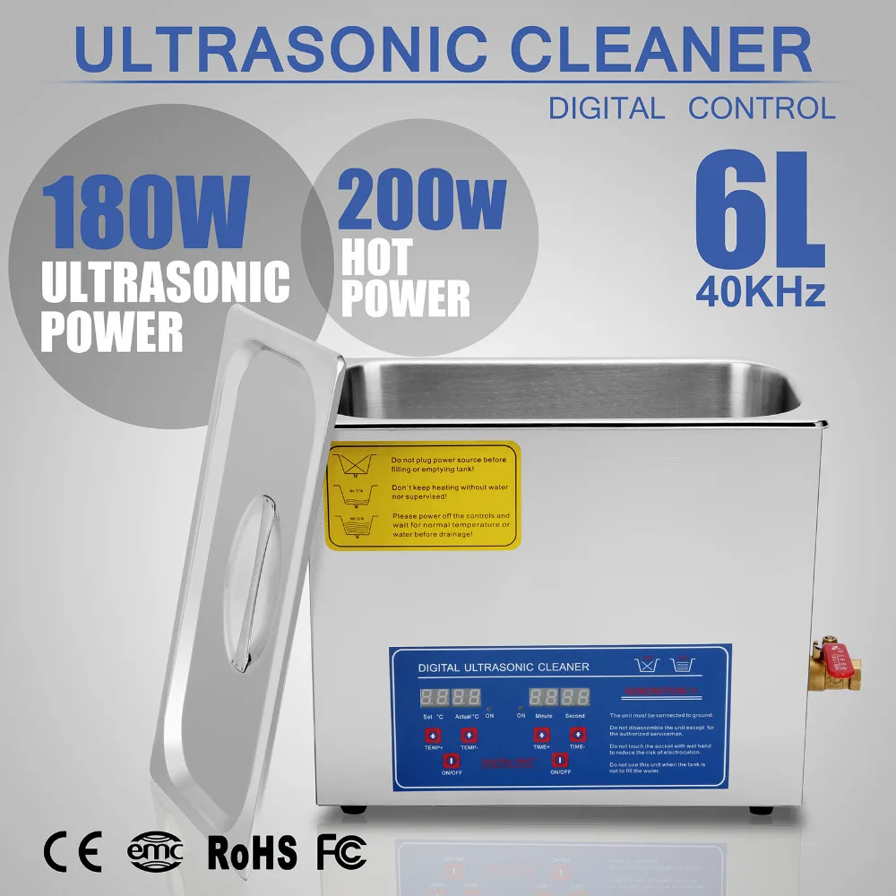 

6L low noise ultrasonic cleaning machine high performance safe and reliable with ultra