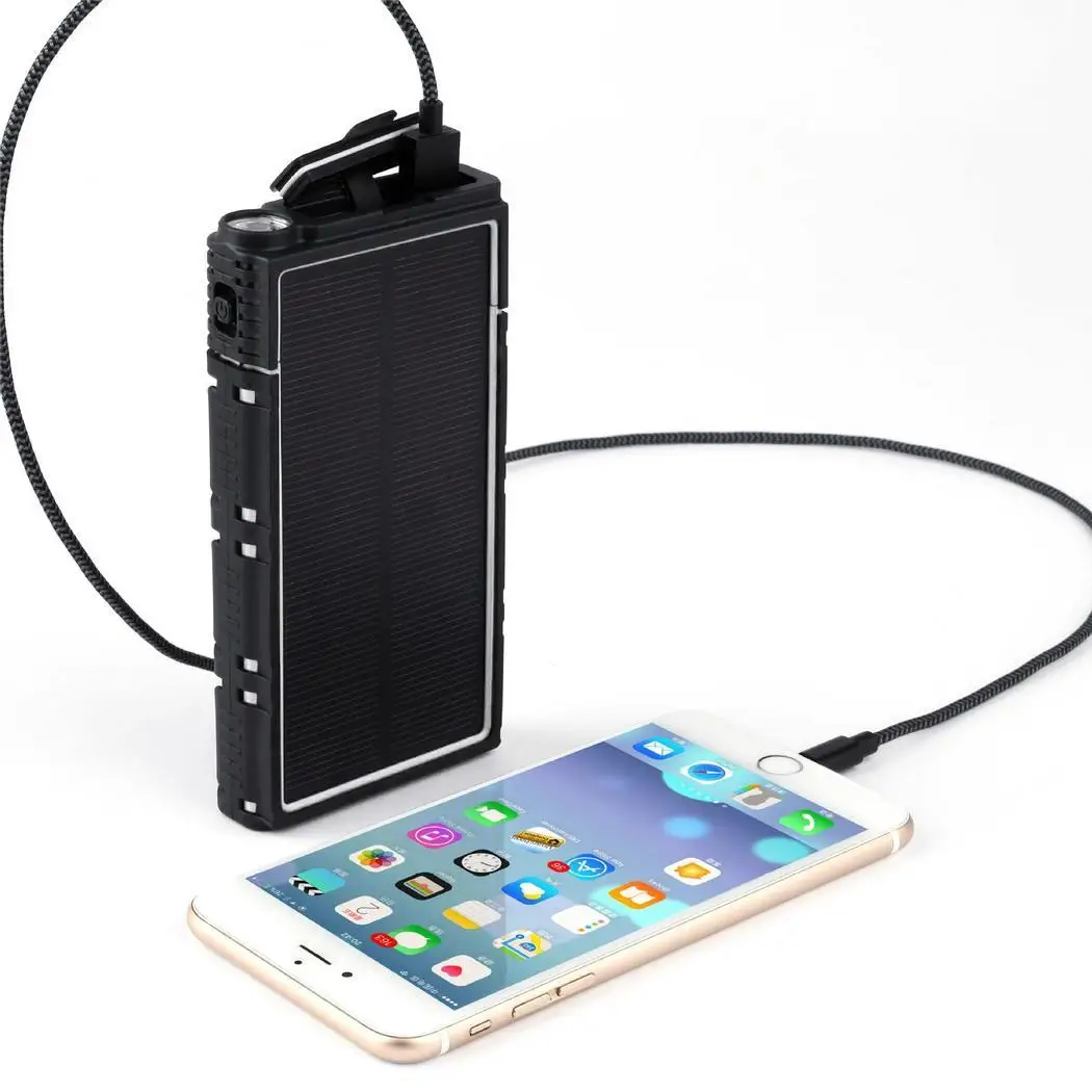 

Outdoor Explorers Portable Solar Power Bank 20000mAh External Battery Waterproof Anti-fall LED Strong Light Mobile Power