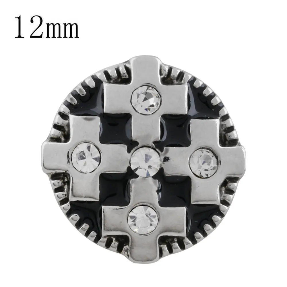 KS5208-S Patnerbeads Новинка года панк мини оснастки ювелирные изделия оптом для женщин браслет талисманы 12 мм Muliticolor крест горный хрусталь бусины - Окраска металла: KS5208-S