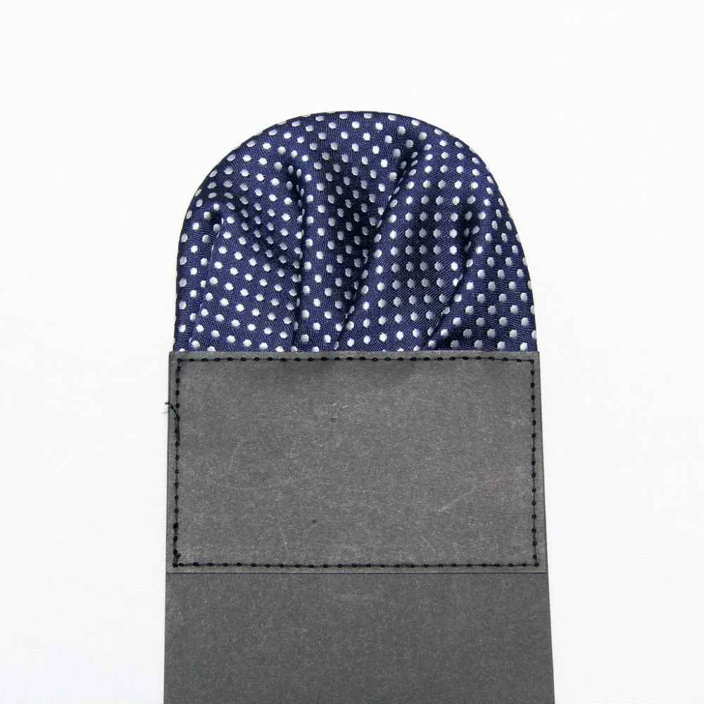 

2019 dotted men's prefold pocket square handkerchief tower paper hanky