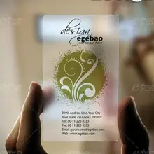 Изысканный дизайн пользовательского Бизнес карты визитная карточка печати прозрачный ПВХ Бизнес печати карт № 2080