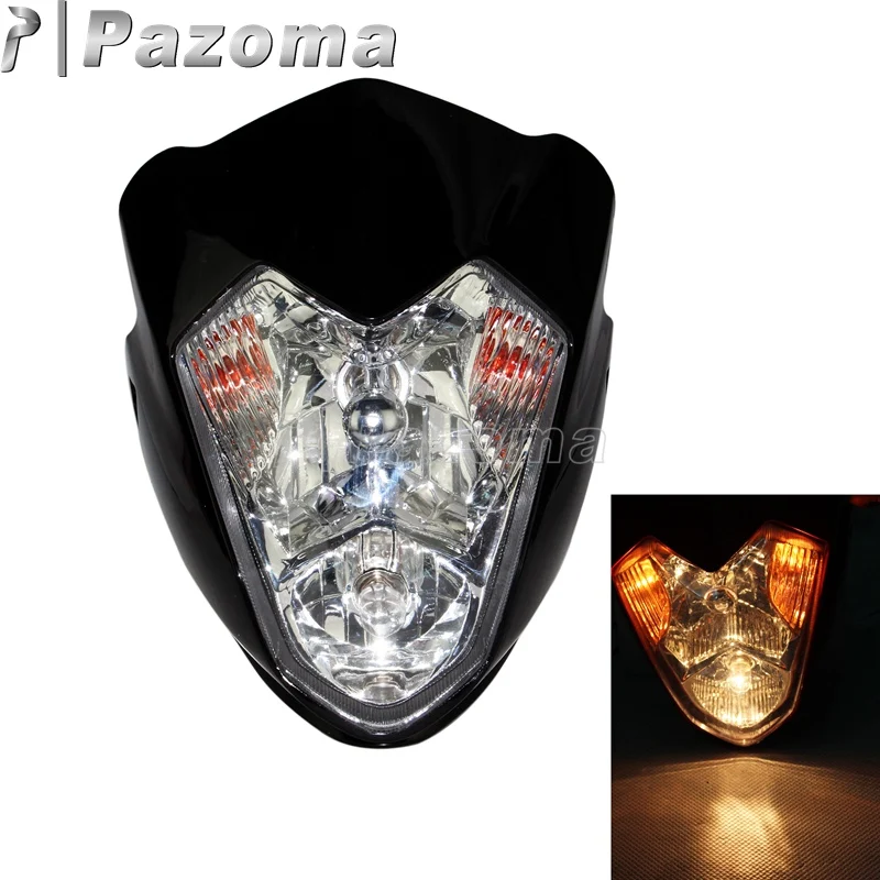 

Motorcycle LED Vision Headlight Dirt Bike Dual Sport Streetfighter Headlamp for Honda Suzuki Yamaha Kawasaki GSXR CBR CB YZ Faze