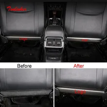 Tonlinker наклейки на заднюю часть сиденья для SKODA KODIAQ/KAROQ/SUPERB/OCTAVIA автомобильный Стайлинг 3 шт. наклейки из нержавеющей стали