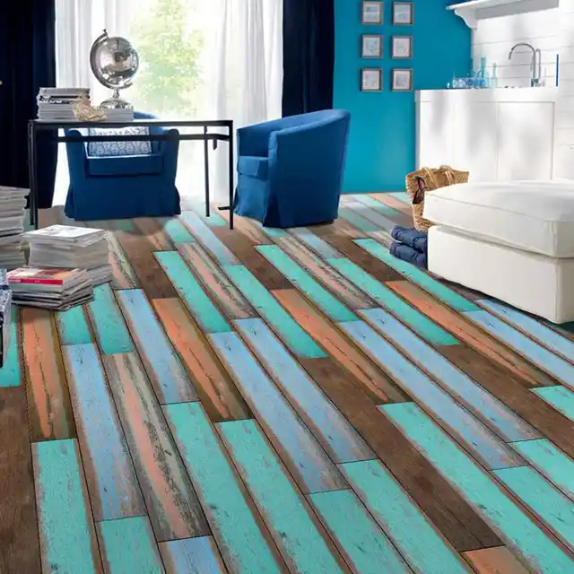 Buy 5M Self adhesive Wood Grain Floor Contact Paper Covering PVC Removable