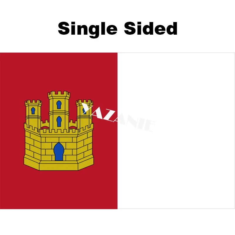 YAZANIE двухсторонние испанские Андалусия Канарские острова Кастилия и Леон Мурсия Наварра Валенсия испанские флаги и баннеры - Цвет: Single Sided