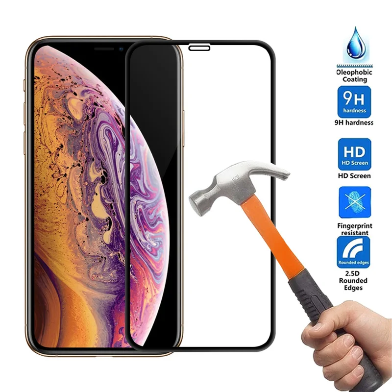 Защитное стекло закаленное 9H для iPhone X/XS/xs MAX/XR/7/8 Plus|Защитные стёкла и плёнки| |