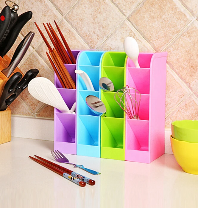 

1PCS Candy Color Five Grid Storage Mini Drawers Stackable Drawer Box Make Up Tool Chopsticks Spoon Socks Holder