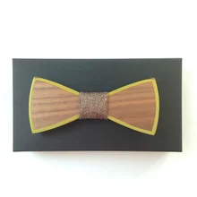 Цветные деревянные Новые ручной работы деревянный мужской галстук-бабочка модный Свадебный Банкетный деревянный галстук-бабочка подарок