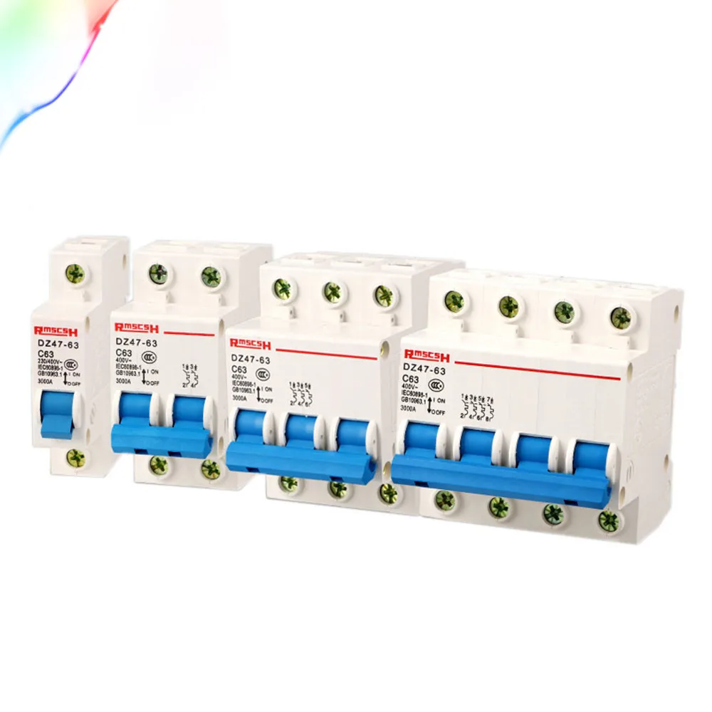 

DZ47 Atmosphere Switch C45 Household Air Open MCB Miniature 1P 2P 3P 4P Small-sized Circuit Breaker 6A 10A 16A 20A 63A