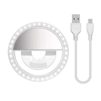 

USB charge LED Selfie Ring Light for iphone Samsung Supplementary Lighting Night Darkness Selfie Enhancing for phone Fill Light