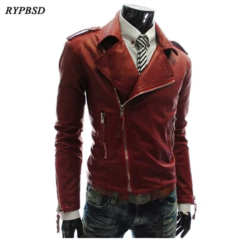 

Leather Jacket Men Motorcycle Jackets Jaqueta de Couro Masculina Motoqueiro Casaco Male Leather Bomber Jacket Mens Veste Homme