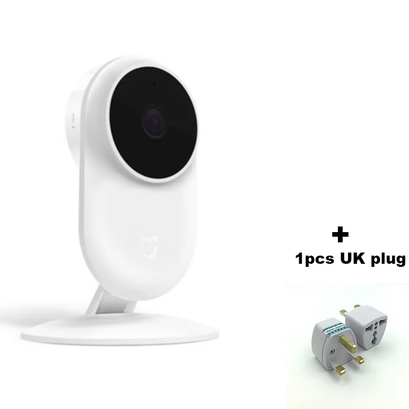 Original Xiaomi Mijia IP Smart Camear 1080P 2.4G Wifi 130 Wide Angle 10m Night Vision Hierarchical Detection Smart Camera for - Цветной: camera UK plug