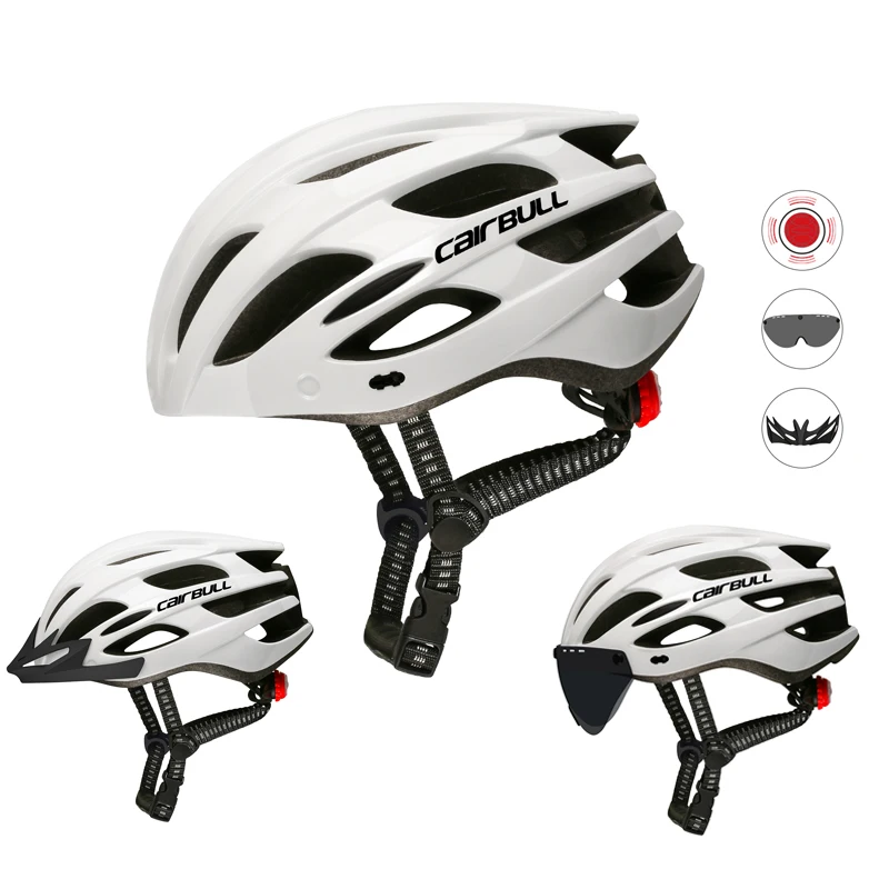 

Ultralight Mountain Riding Bike Helmet with Tail Light Goggles Safety Men Women Cycling Helmet Bicycle Motorcycle Riding Helmet