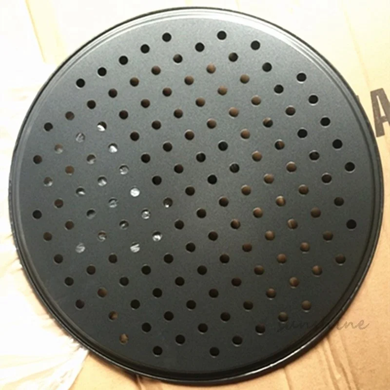 HOT Carbon Steel Nonstick Pizza Baking Pan Tray 32cm Pizza Plate Dishes Holder Bakeware Home Kitchen Baking Tools Accessories