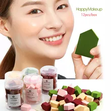 12 шт. профессиональные клинья слоеная губка высокого качества макияж губка затяжки для косметического инструмента Пентагон основа губка PD