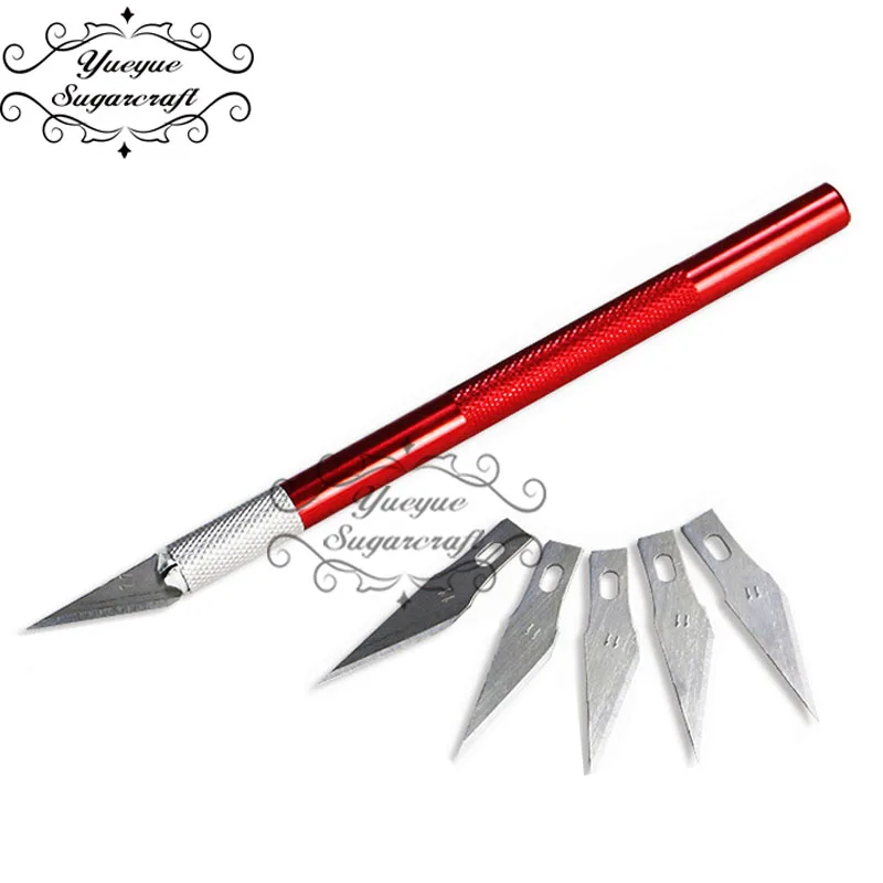 

Yueyue Sugarcraft Fantant Carving Baking Pastry Tools For Cakes 6pcs Blades Knife Cake Decorating Tools
