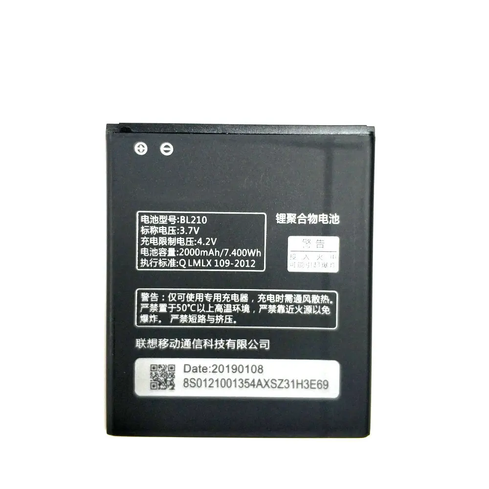 Новинка 2019 аккумулятор BL210 BL 2000 на 210 мАч для телефона Lenovo A606 S820 A536 S820E A750E A770E A656 A766