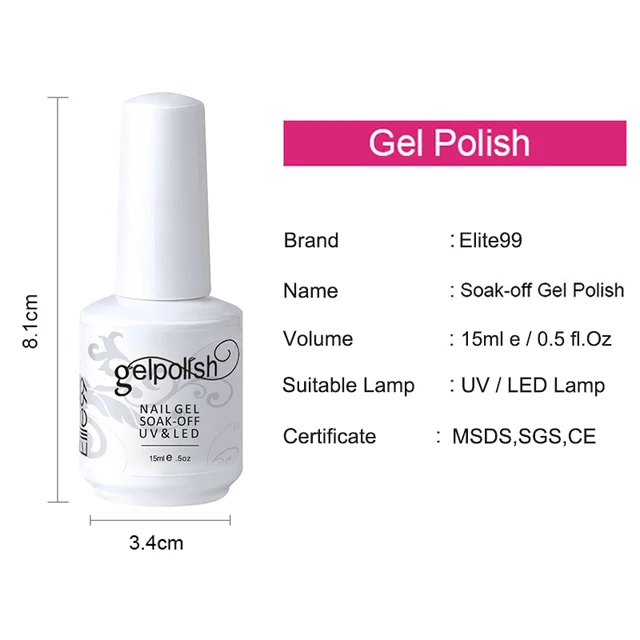 Elite99 15 ml Tränken Weg Vom UV Gel Nagellack Semi Permanent Nagel Gel Lacke Lack Mode Design Nail art Maniküre gelpolish