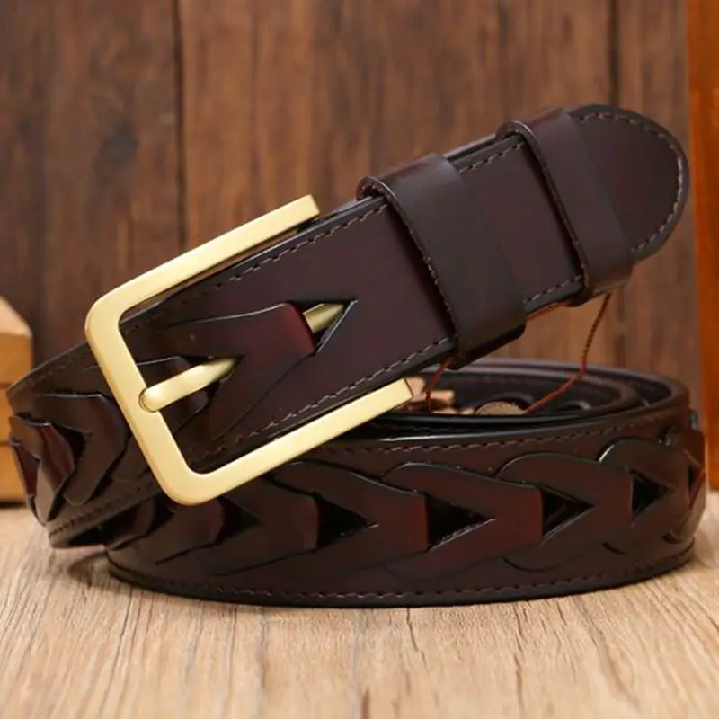 Ремень мужской/женский плетеный из натуральной кожи 2020 см|male strap|strap menbelt male |