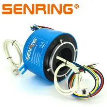 Gigabit Ethernet отверстие отверстия Контактное кольцо с диаметр 50 мм OD119mm передачи 1 канал Gigabit Ethernet сигнала с GJ45 мужской разъем