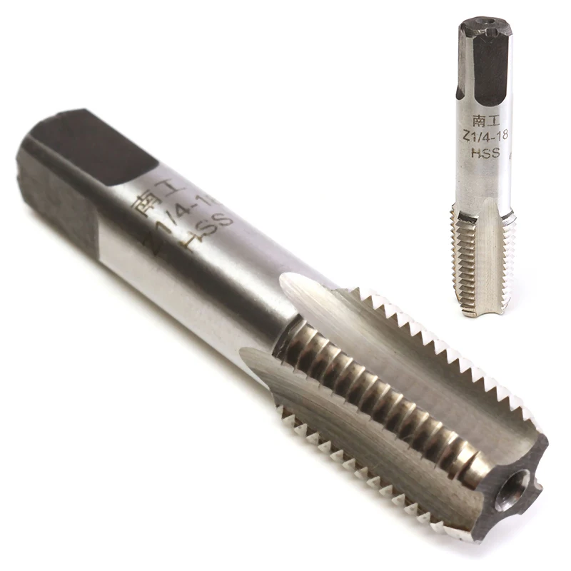 1 Piece High Speed Steel Screw Tap Plug Taper Pipe Tap Hand Tool Z1/4-18 Metal Screw Thread Machine Cutting Tool