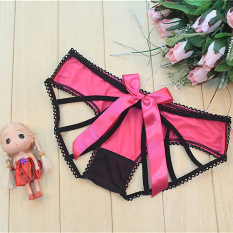 Women's Sexy Seamless Underwear Lace Bow Transparent Sexy Panties