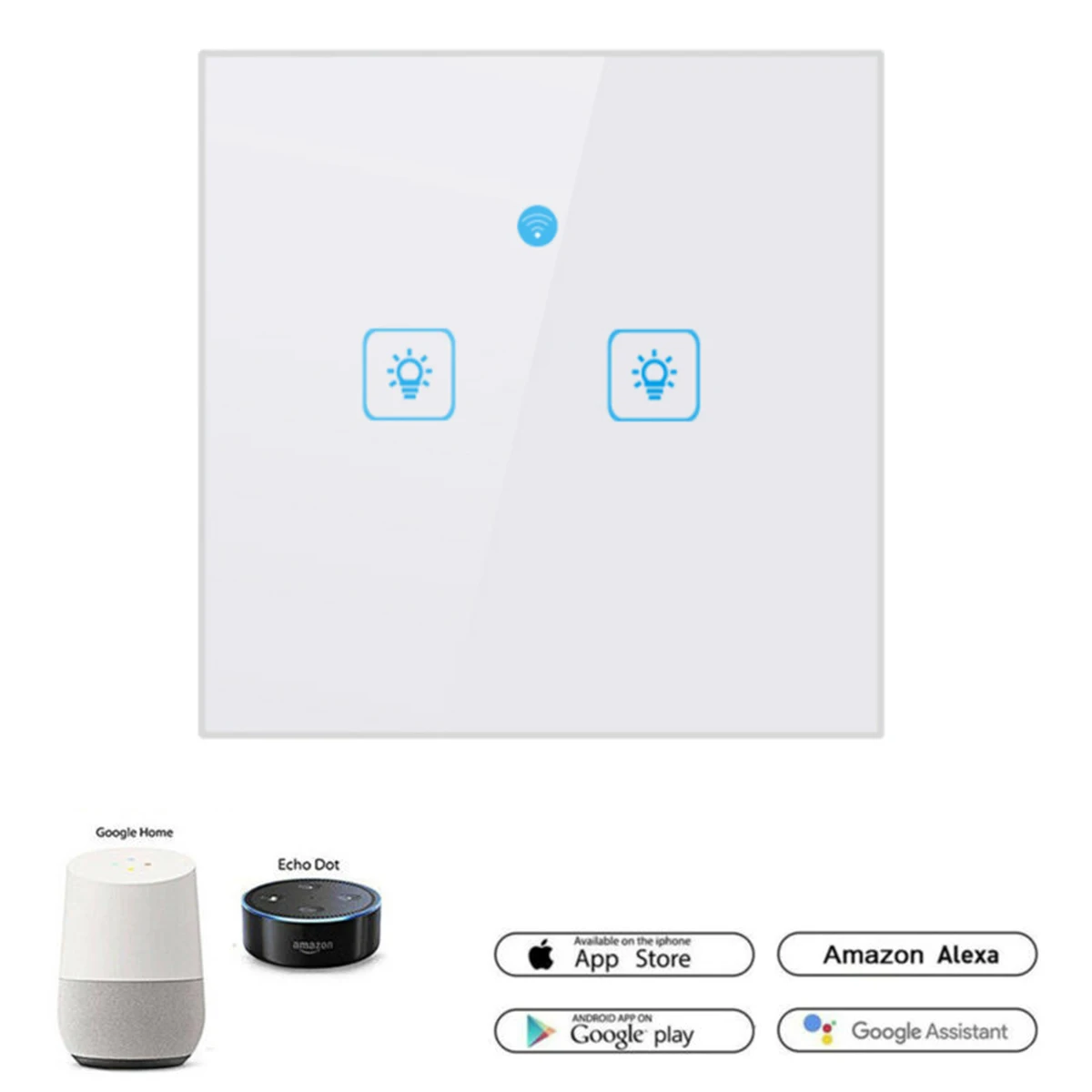 1/2/3 WI-FI Smart APP сенсорный контроллер с ПДУ для светодиодной ленты интеллигентая(ый) настенный сенсорный выключатель три элемента управления Панель Поддержка Voice UK Стандартный - Цвет: Белый