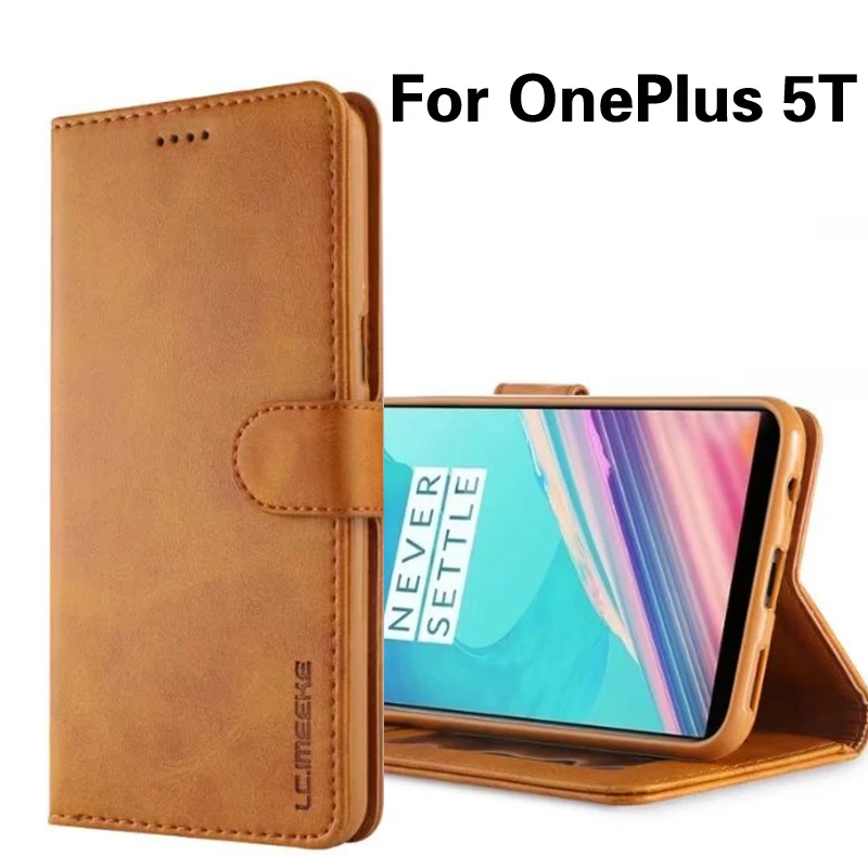 

Luxury High Quality Album Wallet Flip Cover Retro Leather Cases For OnePlus 5T Case