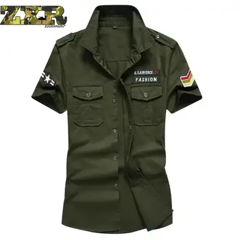 

Zuoxiangru Large Size Men Summer Camouflage Shirts Men's Army Military Fans Wear Multi-pocket Tactical Shirts Plus Size 5xl 6xl