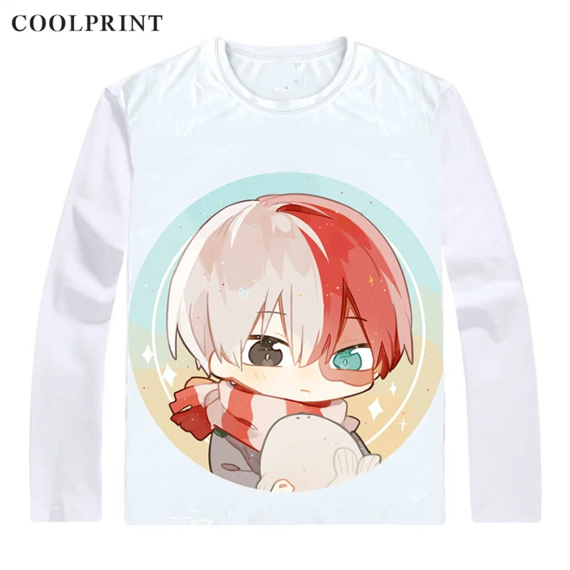 Футболка Todoroki Shouto мужская с принтом повседневная винтажная рубашка длинным