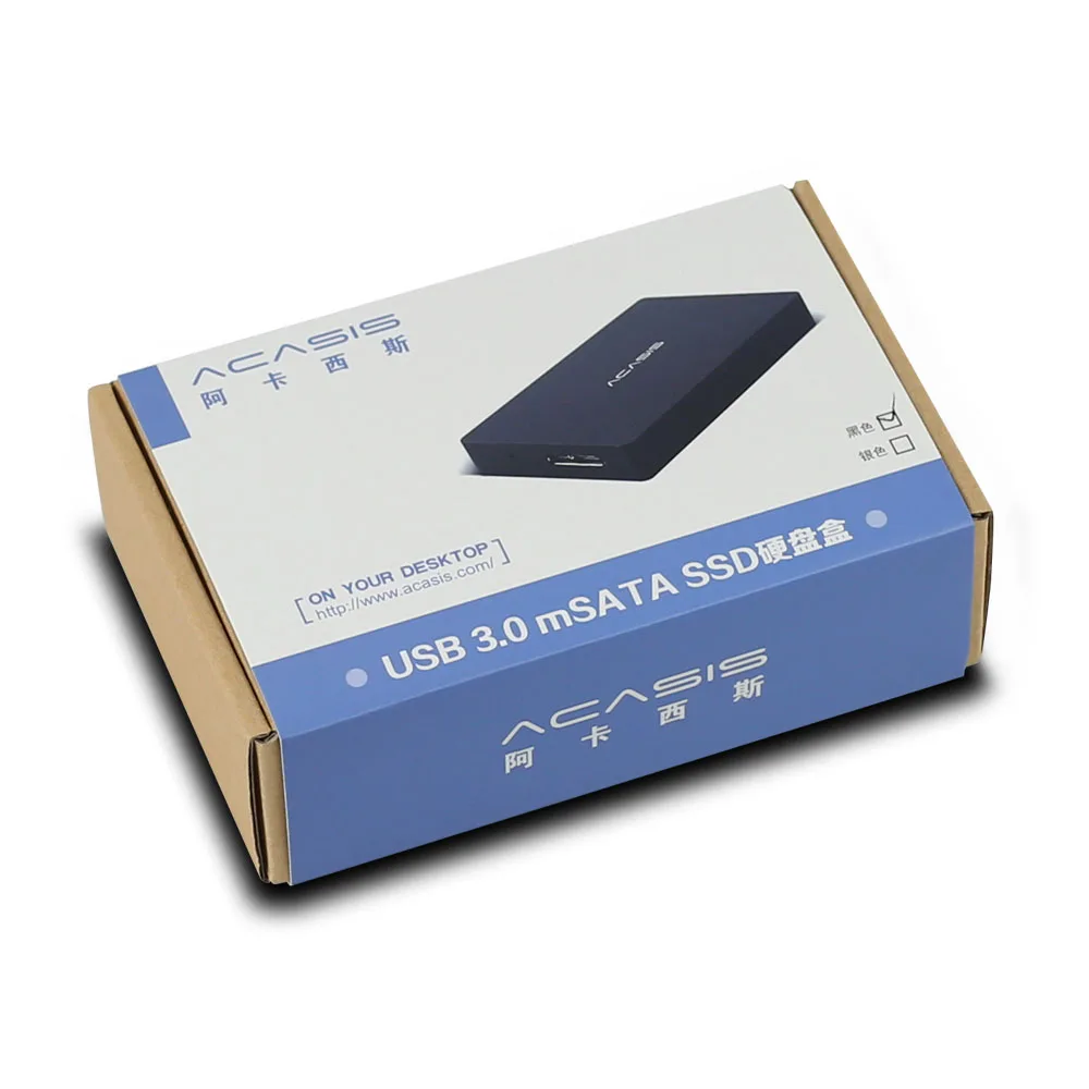 18084TW Acasis FA-2413 USB 3,0 mSATA внешний жесткий диск HDD корпус Чехол 1153E чип металлический корпус SSD mSATA для USB3.0