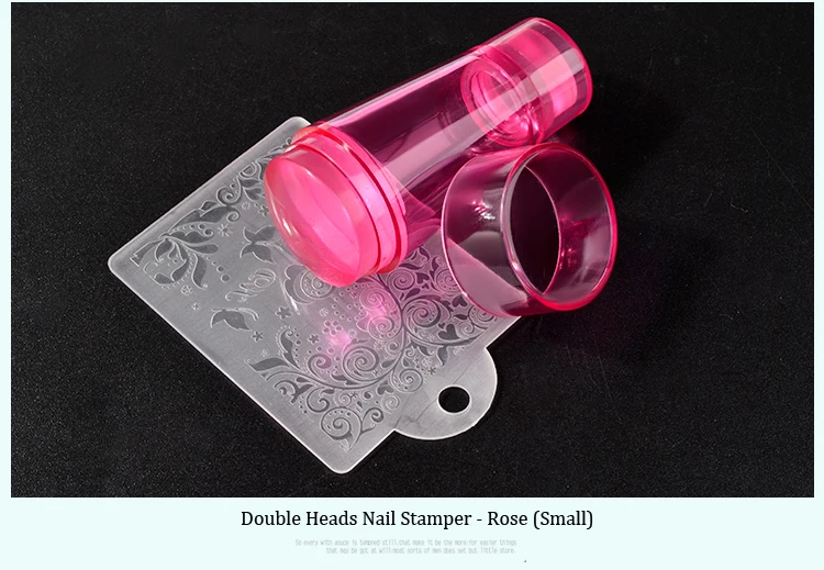 Двойная головка силиконовый штамп для ногтей со скребком прозрачный зеленый розовый желе штамп набор для передачи изображения Маникюр Инструменты для дизайна ногтей
