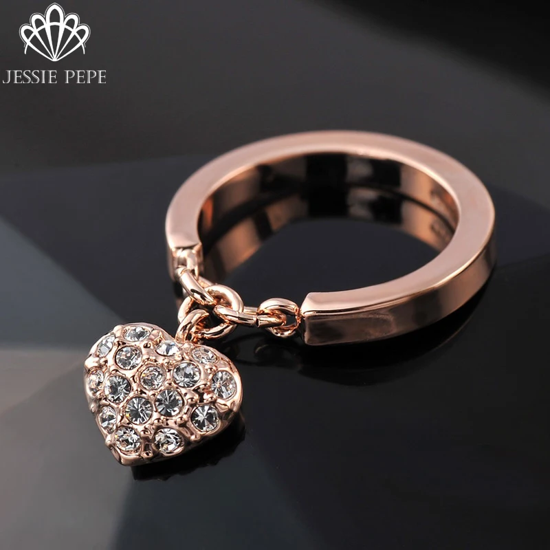 Джесси Пеп итальянский в форме розового сердца кольцо Aliancas для женщин простой стиль ювелирные изделия# JP94746