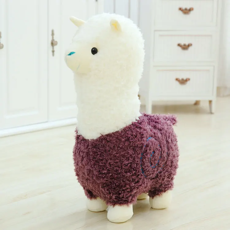 Cute 40cm Cartoon Alpaca Plush Toy Fabric Sheep Stitch Stuffed And Soft Animal Toys Llama Pillow Birthday Gift Toys For Children