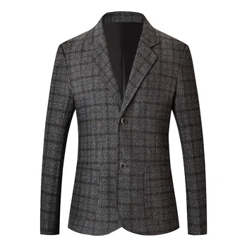 

Traje Hombre 2019 Spring and Autumn Men's Plaid Blazer Casual Slim Design Formal Suits for Men Blazer