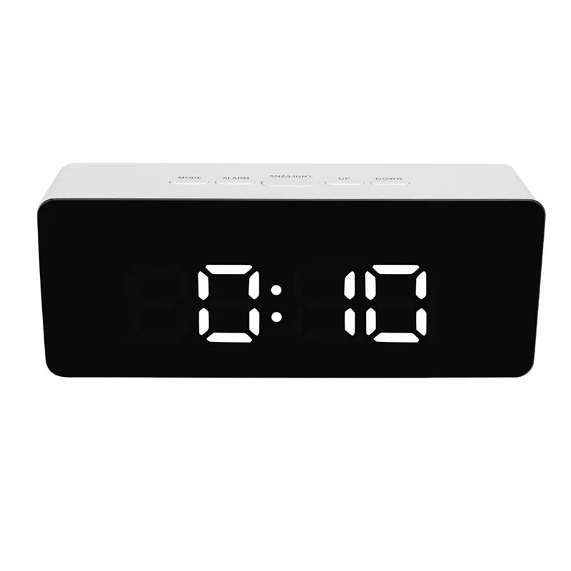 

Mirror LED Alarm Clock Multifunction Digital Electronic Temperature Snooze Clock Home Decor display wall sticker clock #4M10