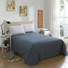 Home Textile Bedding Soft Stripe Printed Bed cover Bedspreads Flat Sheets Polyester Bed Sheet for Twin