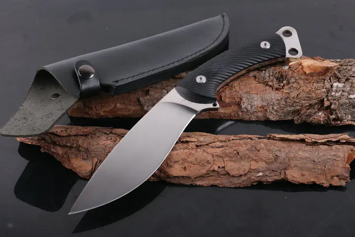Strider Hunting Fixed Knives,5Cr13Mov Blade G10 Handle Tactical Survival Knife,Camping Knife.
