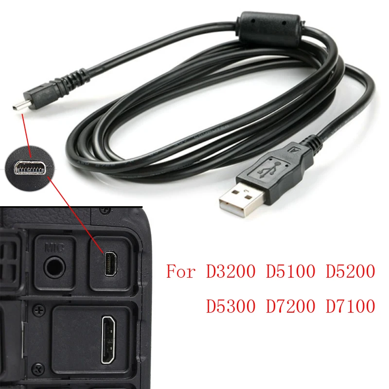 10pcs 150cm USB Data Cable Camera Data Pictures Video Sync Transfer
