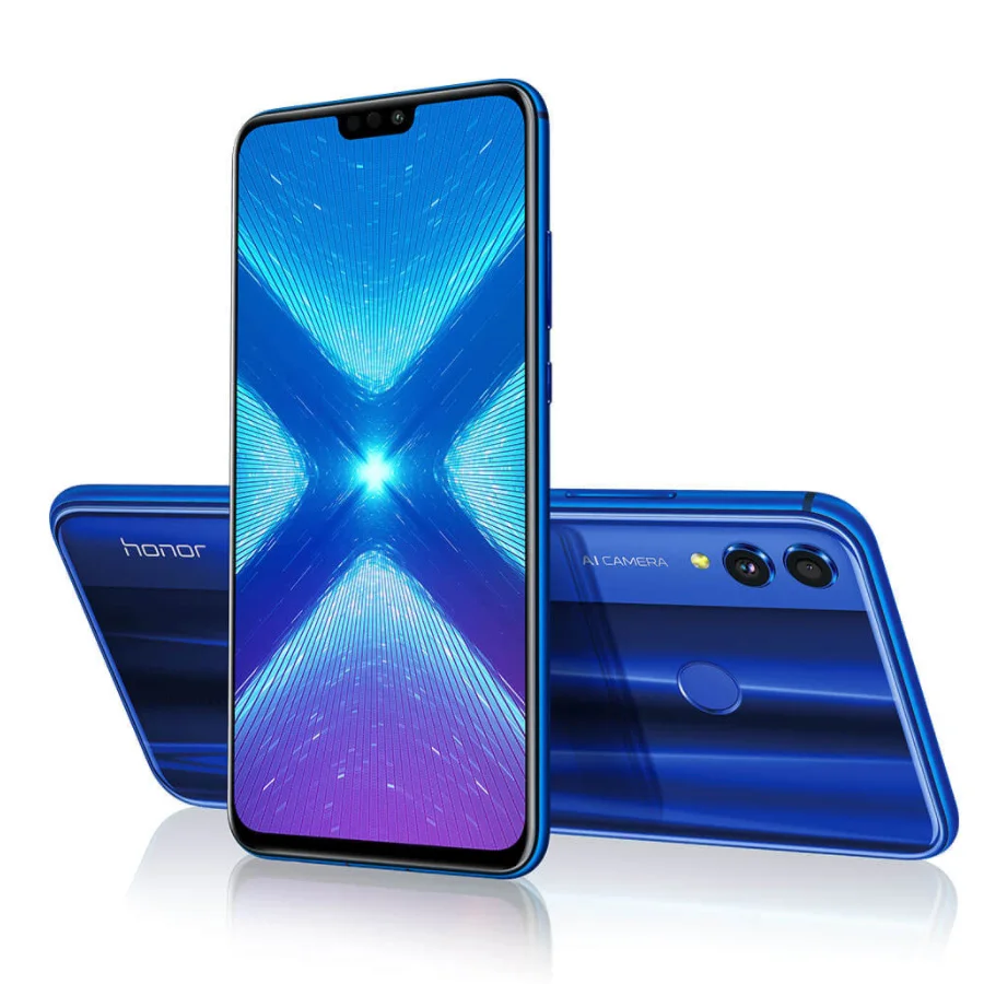 Новый подлинный Смартфон Honor 8X телефона 4 Гб оперативная память 64 Встроенная HiSilicon Kirin 710 Восьмиядерный отпечаток пальца распознавания Android 8,1