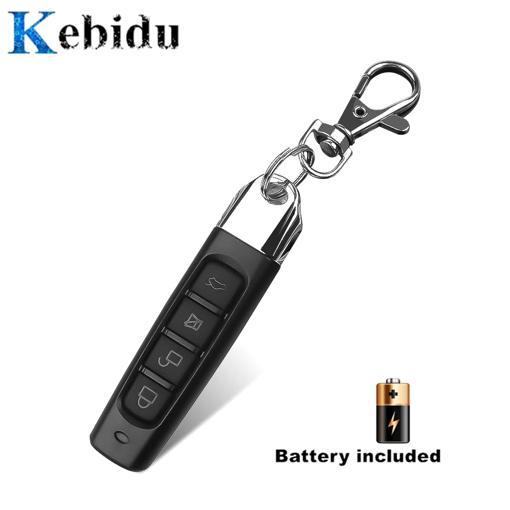 

KEBIDU 433MHZ Remote Control 4 Key Buttons Garage Gate Door Auto Pair Copy Remote Garage Door Opener Duplicator