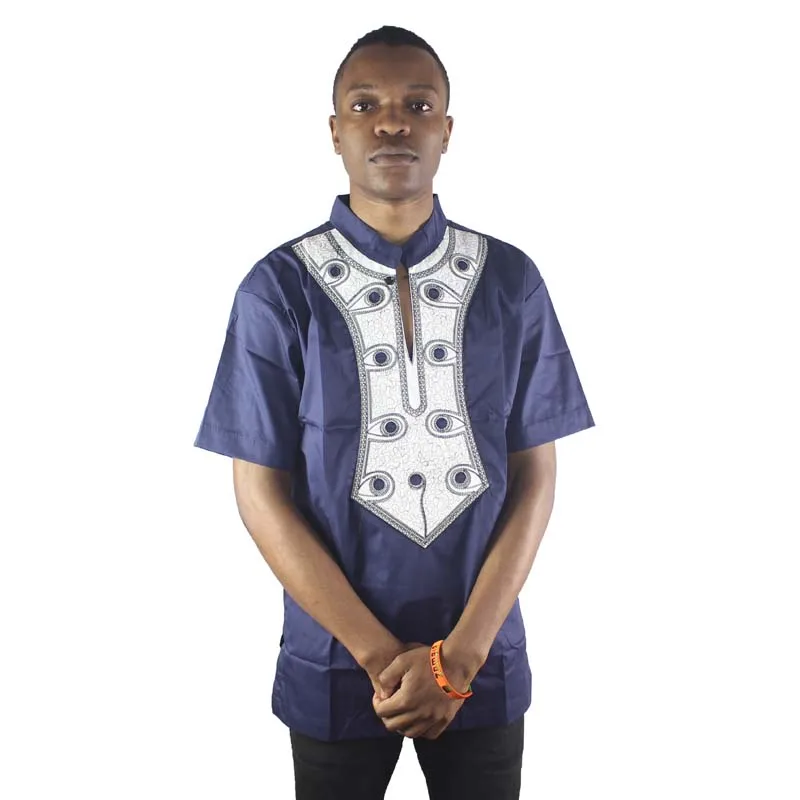 

Africa Abstract Embroidery Men`s Dashiki Tops African Ethnic Shirts for Summer Wearing