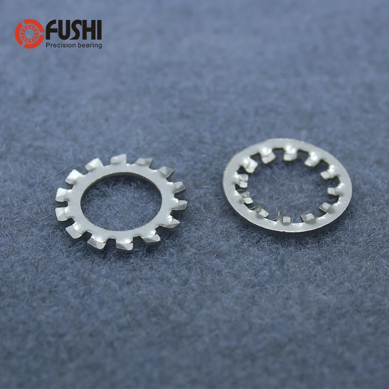 M3 M8 304 Stainless Steel Lock Washer Internal Toothed 100PCS Din6797A