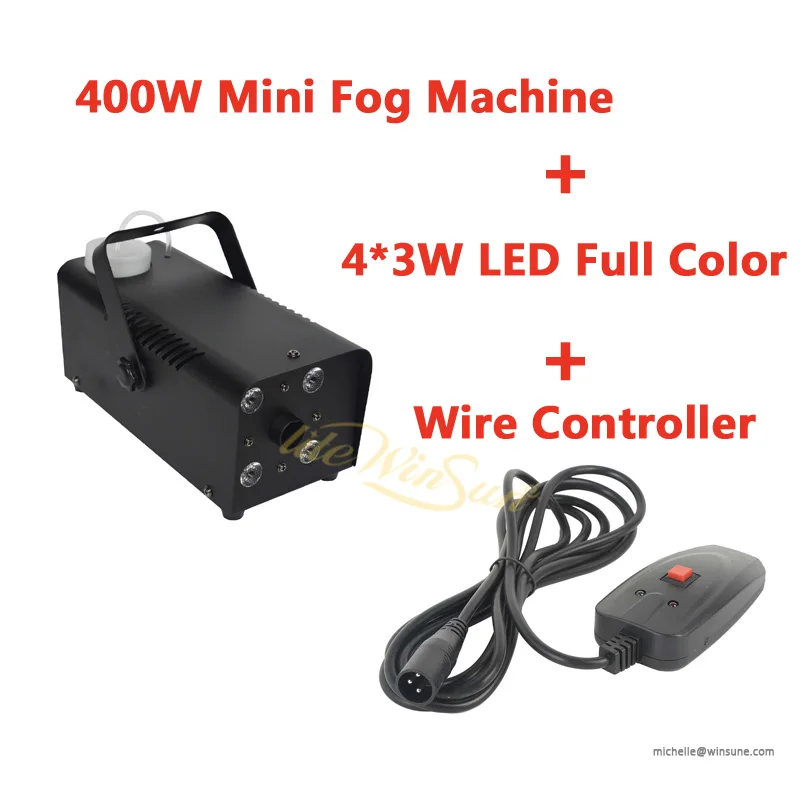 400W RGB LED Fog Machine Remote Control Lighting Stage Fogger Smoke Thrower