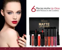 6Pieces/set Makeup Matte Lipstick Kit 5 Set Color Lip Gloss Set Lips Make up Beauty Cosmetics Pigments Waterproof Women Gift